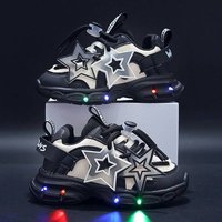 XUANMU Children LED Light Shoes Fashion Breathable Kid 1-6 Year Old Sports Shoes Casual Shoes Boy Girl Sneakers XA044