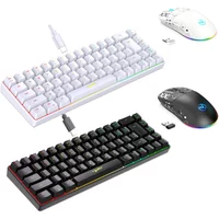 Keyboard And Mouse Backlight Kit Gamer White Key Board Offers Combo Computer Wired Keyboards Mouses Home Office Teclado
