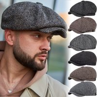 Vintage Men Casual Newsboy Hat Spring Summer Retro Beret Hat Wild Casual Hats Unisex Octagonal Cap Fashion Hip Hop Caps