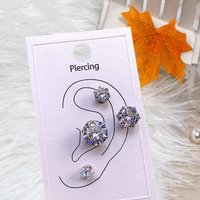 Voghion 17% Off Stylish Temperament Ear Clips with Flash Diamond and Zircon