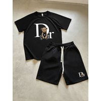Men's 2026 Spring Fashion Bear Print Sports Tracksuit