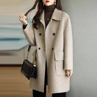 Clothing large woolen coat medium long loose small coat