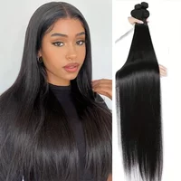 8-32 Inch Brazilian Straight Human Hair Bundles Natural Black Remy Hair for Women 100% Quality