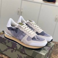 Stylish Trendy Low Cut Casual Blocked Sports Shoes Breathable Shock Absorbing Rivets Running