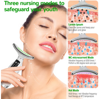 Neck Face Massager 7 Portable Facial Massager Enhanced Face Neck Shoulder Care Vibrating Warmin