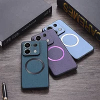 Luxury Magsafe Leather Case Xiaomi 14 Pro Ultra Redmi Note 13 Pro Plus K70E Poco X6Pro Magnetic Charging Protection Cover