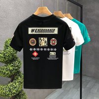 Clothing Personalized Printed Short Sleeved T Shirt Handsome Slim Fit Shirt