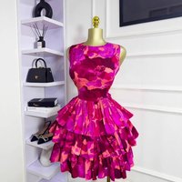 Sleeveless Tiered Mini Dress – Corset Waist Ruffled Hem Bodycon Party Dress