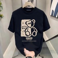Men's Clothing High-end Heavy-weight Pure Cotton Short-sleeved T-shirt Men's Instagram Popular Brand Street Loose Top Clothes T-shirt Men's Summer