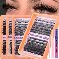 Beauty & Health False Eyelashes Extension Suit Single Tuft Hair 280 Tufts Dense Makeup Big Eye D Curled Eyelashes