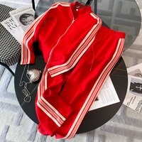 Women's Clothing Fashion Wide Leg Pants Sportswear Suits Casual Cardigan Sweater Running Two Piece Suit