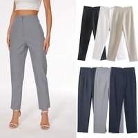 High Waisted Straight Leg Pants – Office & Casual Trousers 14 Colors 
