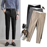 Clothing Pants Nine Point Straight Slim Fit Casual Trendy Suit Pants Trendy