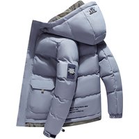 Winter Puffer Jacket Slim Fit Quilted Hooded Coat Zipper Polyester Filled Lightweight Warmth