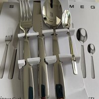 SMEG Four Piece Western Tableware with Spoon, Fork Set Stainless Steel Knife, Fork, and Spoon