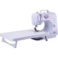INNE Portable Sewing Machine Mini Electric Household Crafting Mending Overlock 12 Stitches Table Pedal Beginners