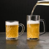 Commercial Grade Thick Beer Mug Large Capacity Handle Glass Draft Beer & Iced Tea
