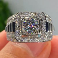 Fashion Hip Hop Punk Street Luxury Temperament Diamond Ring Micro Zircon Ring Jewelry