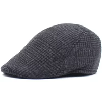 Fashion Fashion Thick Warm Cap Bers British Western Style Classic Plaid Gentleman Taxi Driver Newsboy Hat Casual