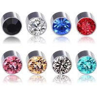 Magnetic Ear Clips Rhinestone Diamond Hoops Round Earrings For Men And Women Trendy Unique High-End Subtly Luxurious Jewelry Accessory