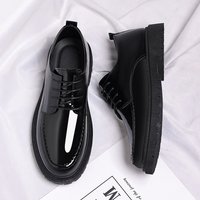 Business Casual Leather Shoes 2025 Cross Border Mirror Effect Invisible Suit Height Increase British Style Loafers