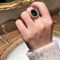 Princess Diana Style Sapphire Oversized Dove E Crystal Inlaid Index Finer Tanzanite Colorful Gemstone Must h