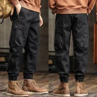 Autumn American Style Patchwork Jogger Cargo Trendy Versatile Loose Large Pocket Harem Casual Pants