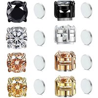 Factory Direct Supply Of No Pierced Ears, Simple Stainless Steel Material, Fashionable And Versatile American Style, Zircon Magnet Ear Clip