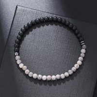 Mini Small For Women Personalized Gift Natural Beaded Turquoise Volcanic 4mm Map Stone Frosted Bracelet