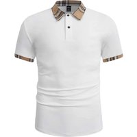 2023 Men's Short Sleeved Printed Polo Shirt With Lapel, Business And Casual Button