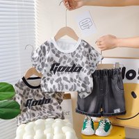 Boys‘ Outfit Thin Short Sleeved Shorts Two-piece Set New Children’s Clothing Trendy Summer Baby Clothes
