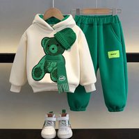 Boys' Girls' Suit 2023 New Big Boy Fashionable Children's Clothing Spring and Autumn Sports Sweater Trendy Clothes