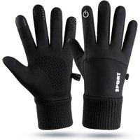 Cycling gloves for men and women autumn and winter cashmere warm, non-slip, windproof and waterproof outdoor driving motorcycle touch screen gloves