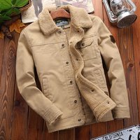 clothing cotton padded jacket plus fleece thickened winter lapel warm cotton padded jacket casual coat cotton padded jacket