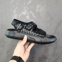Thick soled sandals rubber foam non slip metal buckle quality woven outerwear lightweight beach shoes