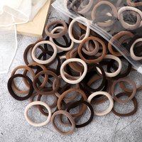50pcs Handmade Woven Hair Elastics Thick Stretchy Rubber Bands Ponytail Holder Perfect