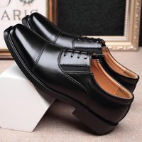 Black Men's Formal Shoes Spring Autumn Social Shoe Male Business Footwear Elegant And Classic Low Price Leather Casual 39 Suit