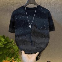 Distressed Star Print Hoodie – Gradient Short Sleeve Tee 