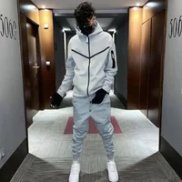 Tracuits Suit Hoodie Fashion Casual Sports Zipper Jacket Trousers Suitpant Sets
