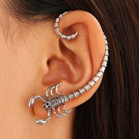 Gothic Dark Ear Punk Hip Hop Creative Simulation Design Poisonous Scorpion Earbone Clip Earrings