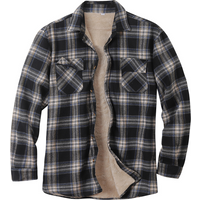 Men’s Plaid Fleece Thermal Shirt Jacket