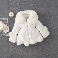 ALYCExiyuebaobao Foreign Trade Autumn Winter Coat Korean Style Rabbit Ear Fur Sweater Thickened Padded Jacket
