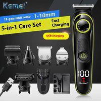 5 1 Professional Hair Clipper Kit Electric Hair Trimmer Nose Hair Trimmer & Detailer Bald Fade Beard & Body Grooming