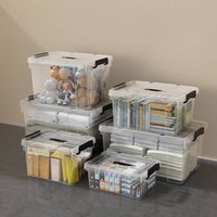 Spacexpert Multi-Size Clear Storage Box With Handles For Home, Car, Toys, Clothes & Organizing (Various Colors & Sizes Available)