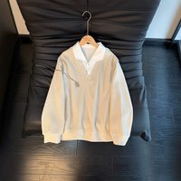 Men's Vintage Retro Faux Wheat Ear Pattern Two Piece Sweatshirt Relaxed American Style Patchwork Collar Top