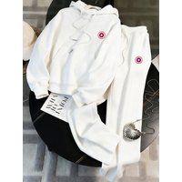 Relaxed Tracksuit Comfortable Fleece Hoodie Printed Jogging Pants Two piece Casual Loungewear Set Suitable Everyday Wear.