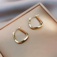 1 Pair Trendy U-shaped Wave Irregular Stud Earrings For Women Men Punk U Shape Lock Buckle Earrings Drop Earring Party Jewelry Gifts