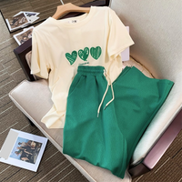 Clothing Casual sports suit summer thin 2023 style fashionable age reducing stylish wide leg pants two piece suit