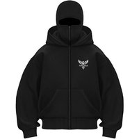 Punk Gothic Zip Up Hoodie Double Hoods Loose Fit Long Sleeve Streetwear Casual Wear Fall & Winter
