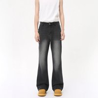 Clothing Retro Washed Flared Jeans High Street Trendy Brand Loose Straight Leg Versatile Wide Leg Pants